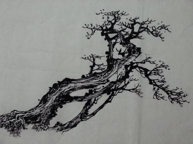 曾刚彩墨山水画丛树的画法教程,曾刚彩墨山水画房子的画法视频