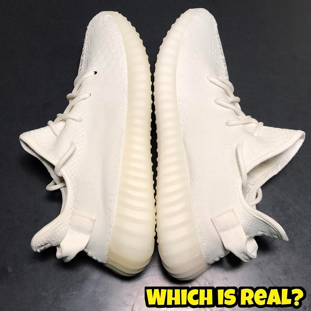 真假yeezy350对比冰蓝,如何对比真假yeezy350v2灰芝麻