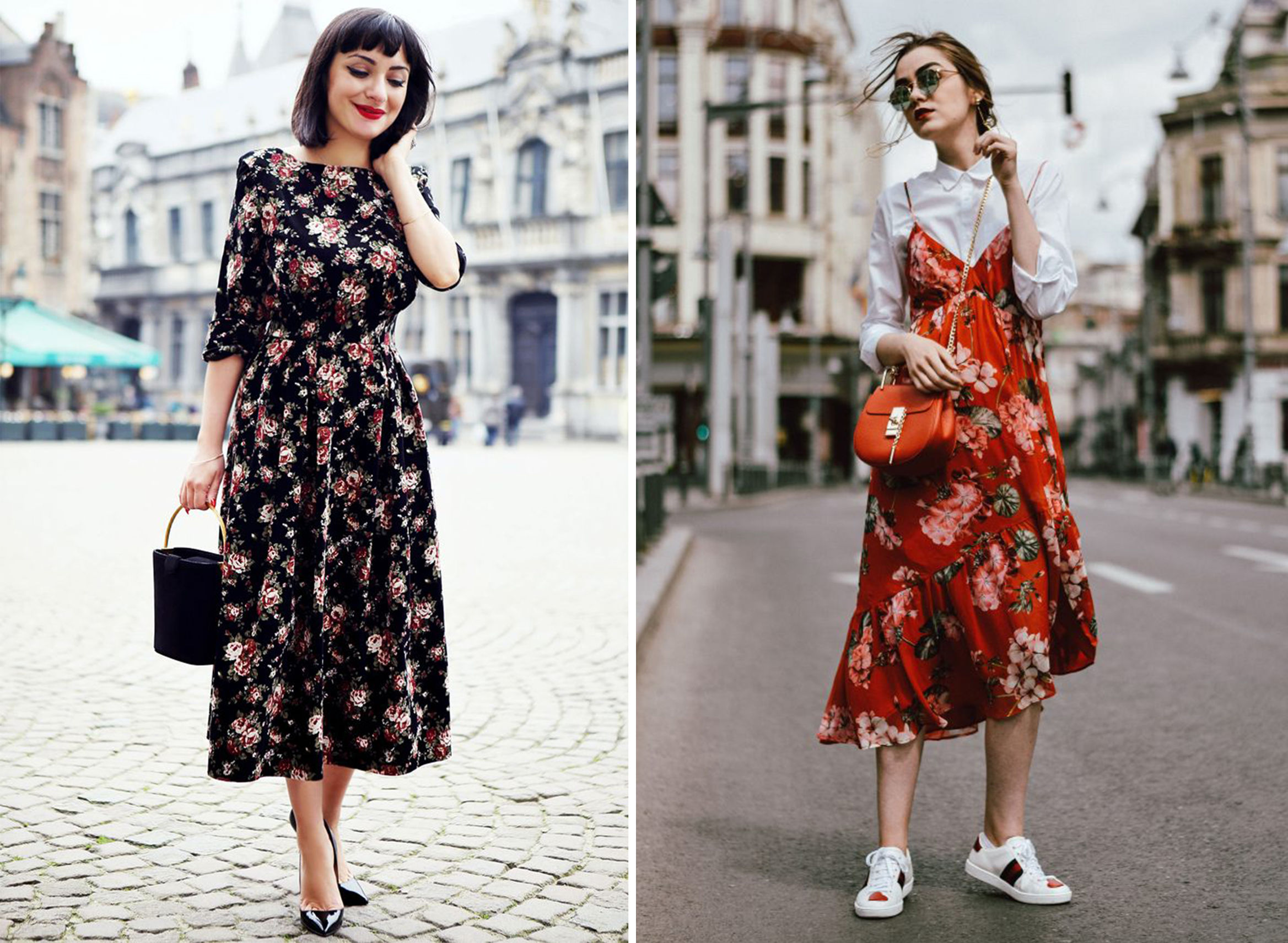 夏天的碎花裙怎么穿才好看,穿搭一件小碎花连衣裙