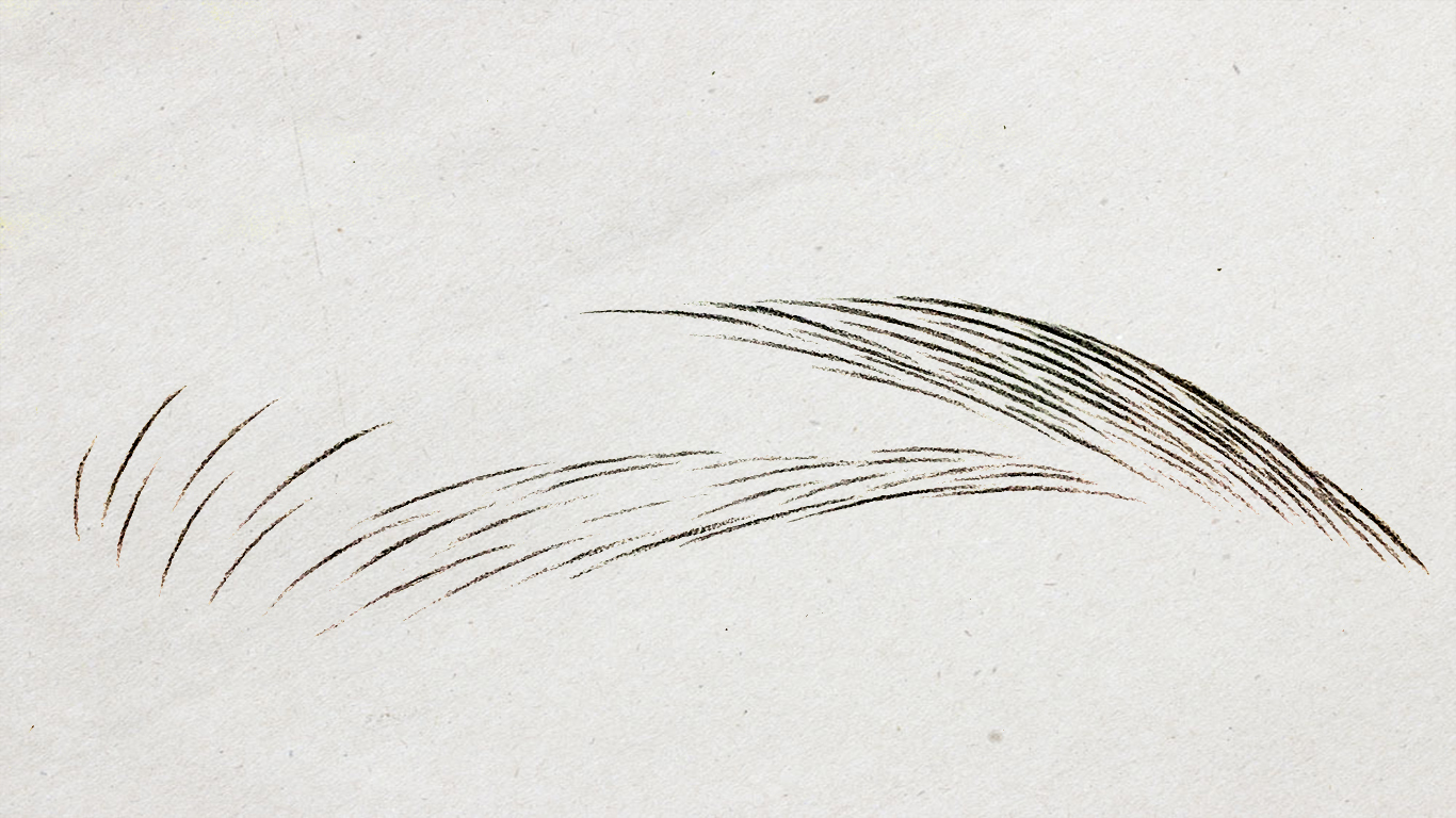 纹绣手工线条眉针片,纹绣线条眉画法初学者