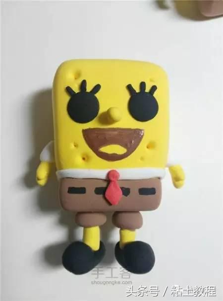 用彩泥做的海绵宝宝动画片,用彩泥做个海绵宝宝