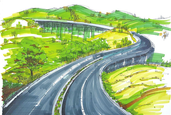 展现成都风采绘画作品,关于成都的创意画手绘