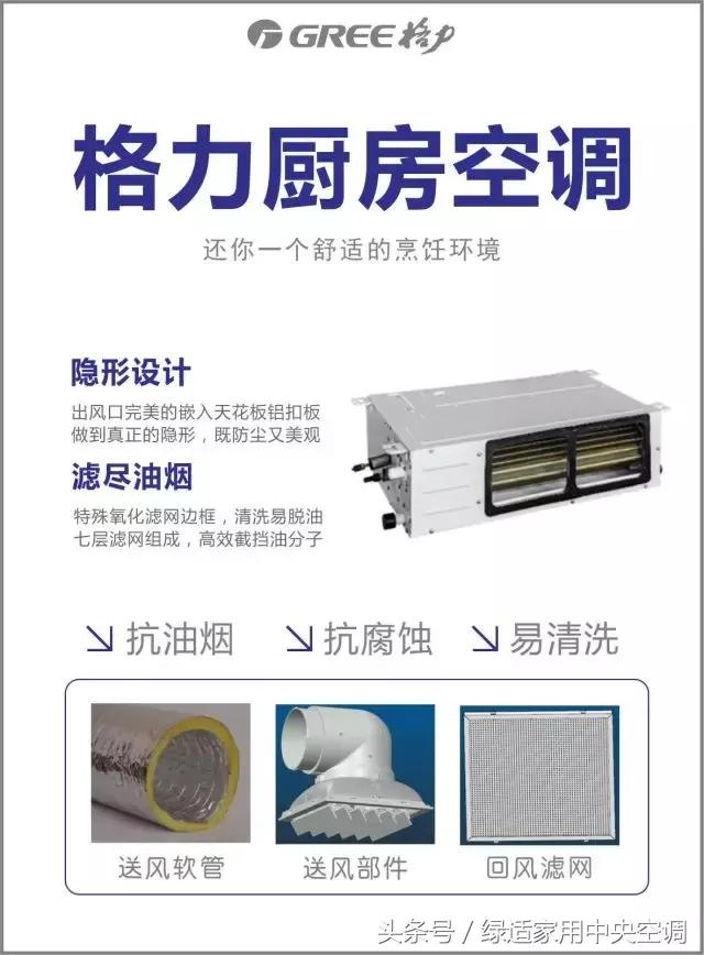 格力厨房专用空调出风口图片,格力厨房专用空调效果图