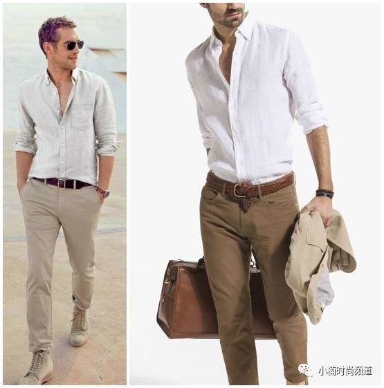 青年男士简约休闲风夏季穿搭,男士高级感亚麻风穿衣搭配