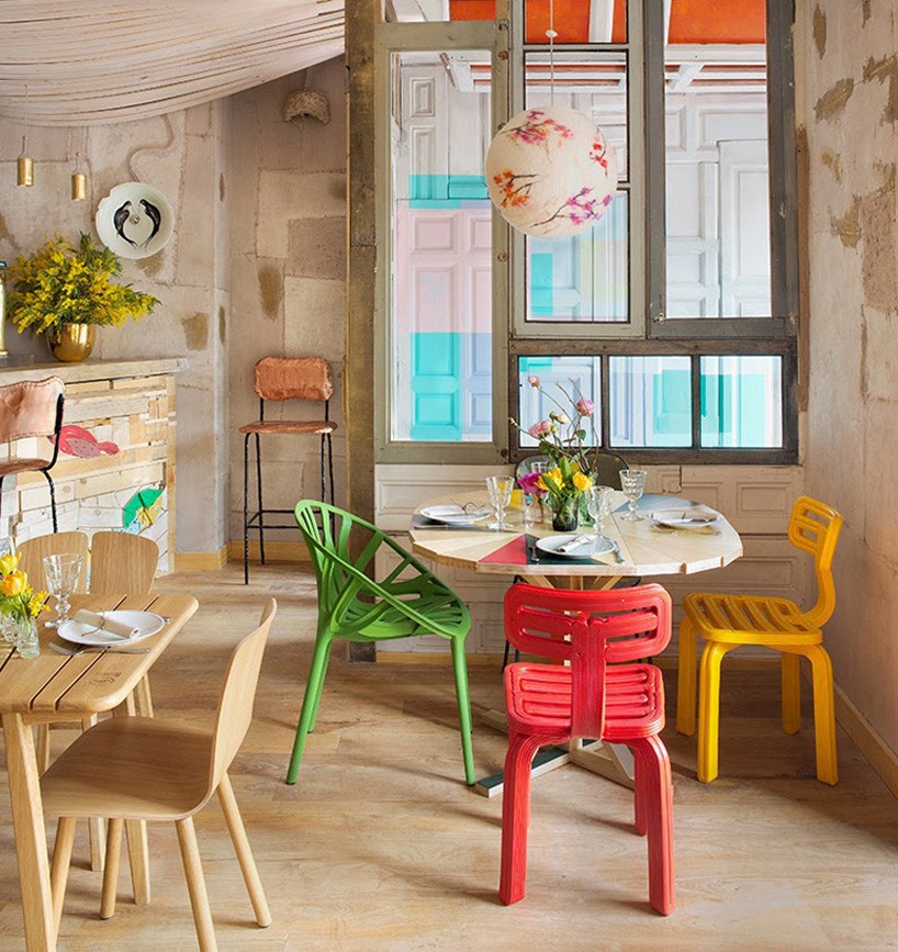 乐趣无限的糖果色座椅 看似柔软却是橡木材质