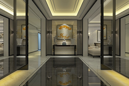 沉稳大气现代空间,现代轻奢格调空间图