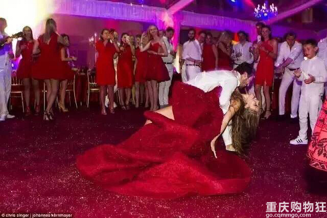 施华洛世奇极致豪华婚纱,施华洛世奇水晶镶嵌婚纱