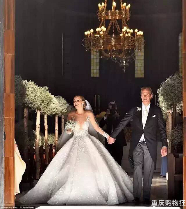 施华洛世奇极致豪华婚纱,施华洛世奇水晶镶嵌婚纱