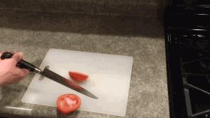 一个网友展示他的磨刀技巧...这一个个切的简直了...