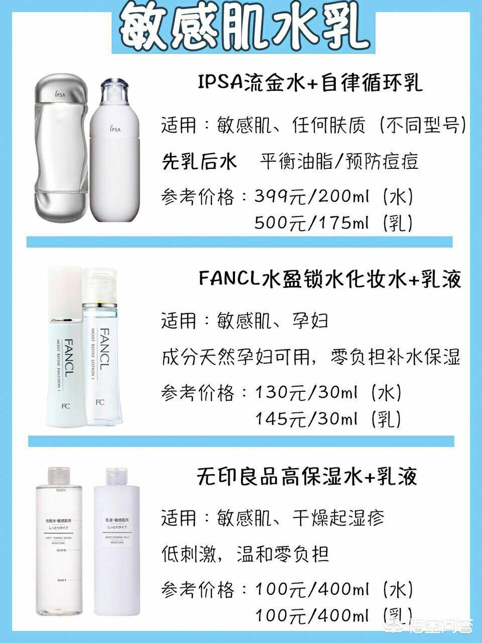 干皮敏感肌肤合适什么水乳,干皮敏感肌合适用什么水乳