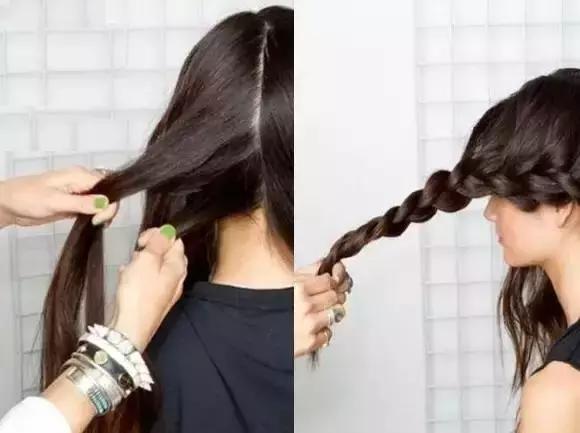 范冰冰公主头两侧盘发编发,范冰冰式麻花辫编发详解