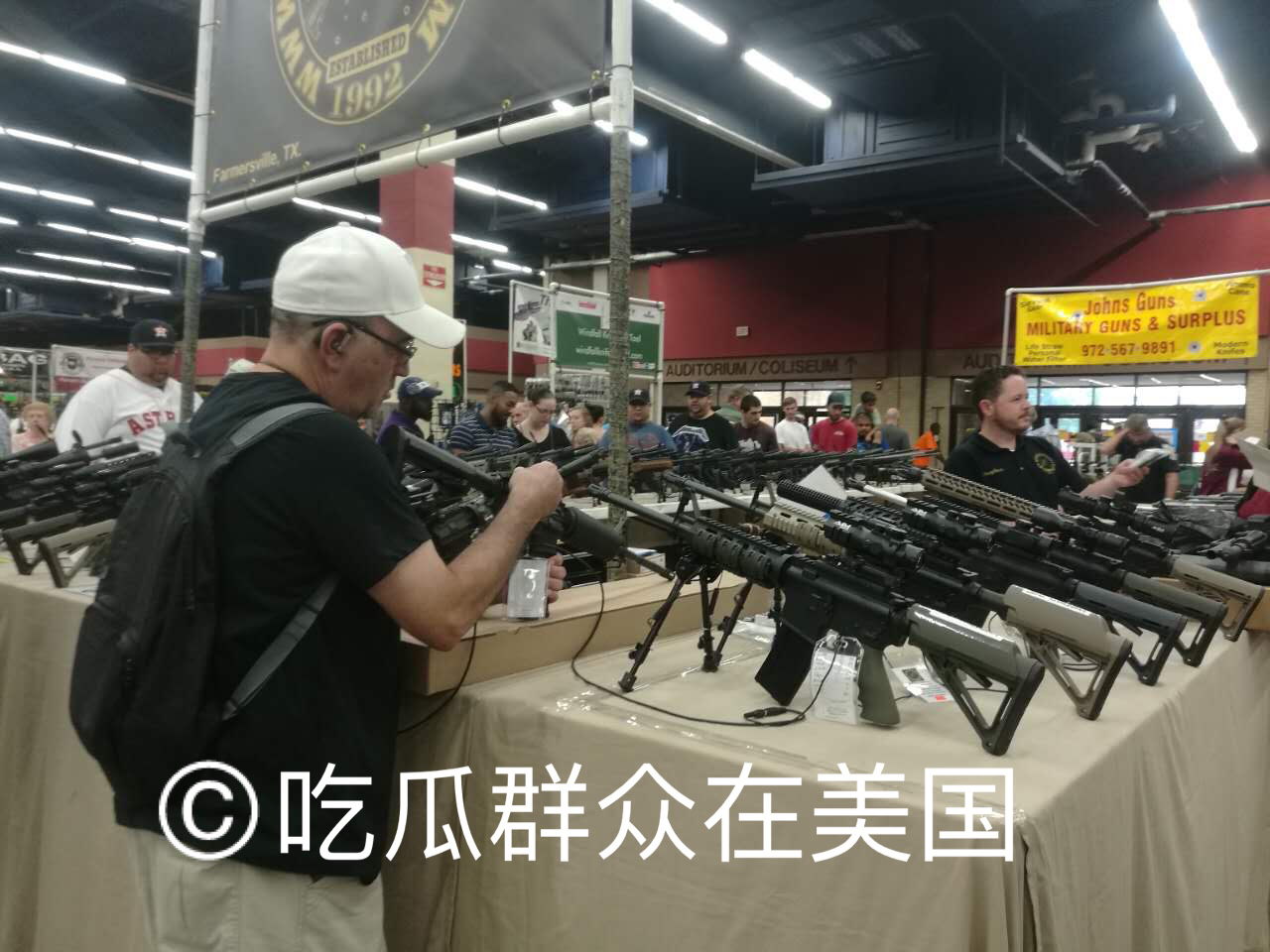 美国佛罗里达州枪展,在美国逛枪展