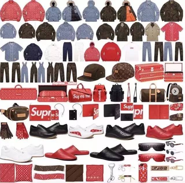 supremexlv联名外套,supreme和lv联名的红色卫衣