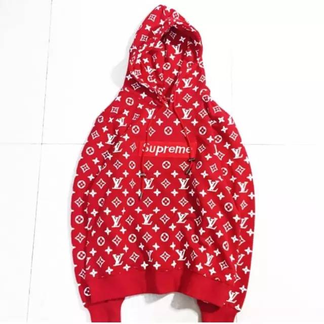 supremexlv联名外套,supreme和lv联名的红色卫衣