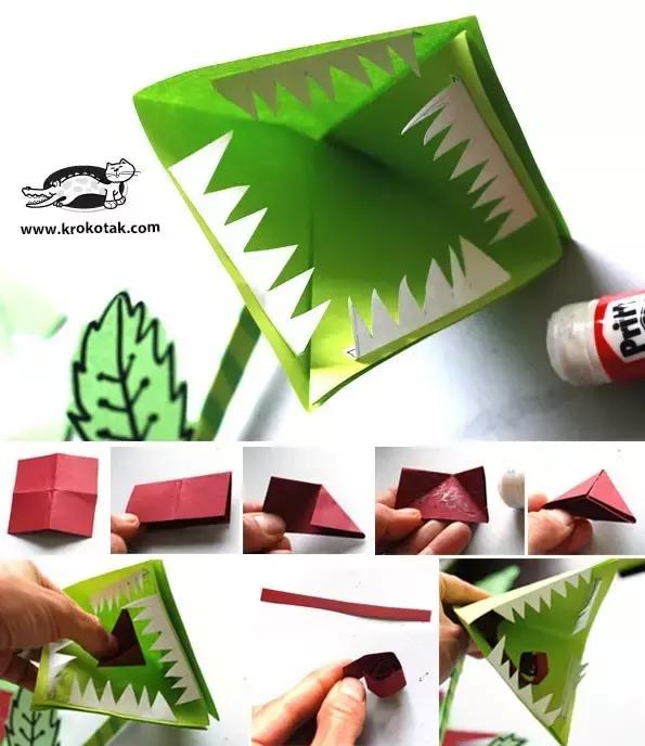 幼儿园立体卡纸手工：恐龙茶杯小爱心等，由简到繁，合适大部分幼儿操作