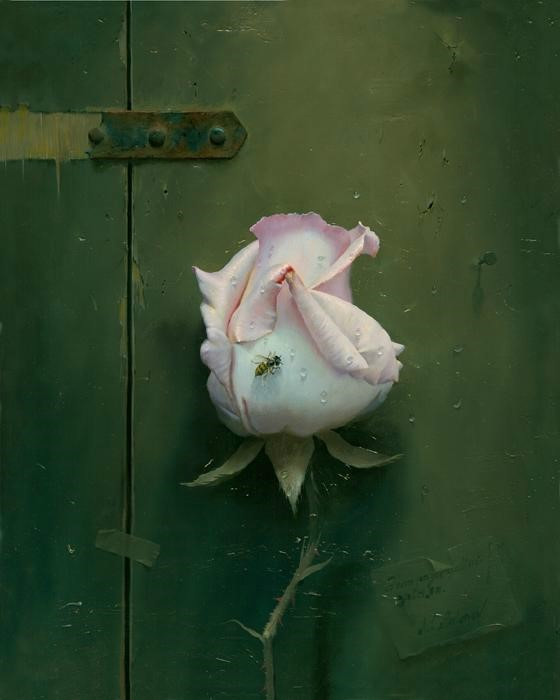 油画玫瑰花用刮刀画法,油画玫瑰花的作品欣赏