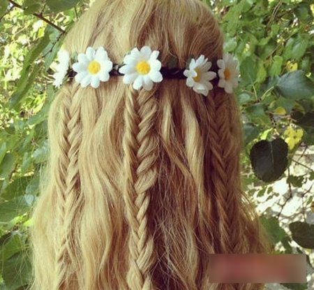 合适编头发的简单编发,自己编刘海辫子发型教程