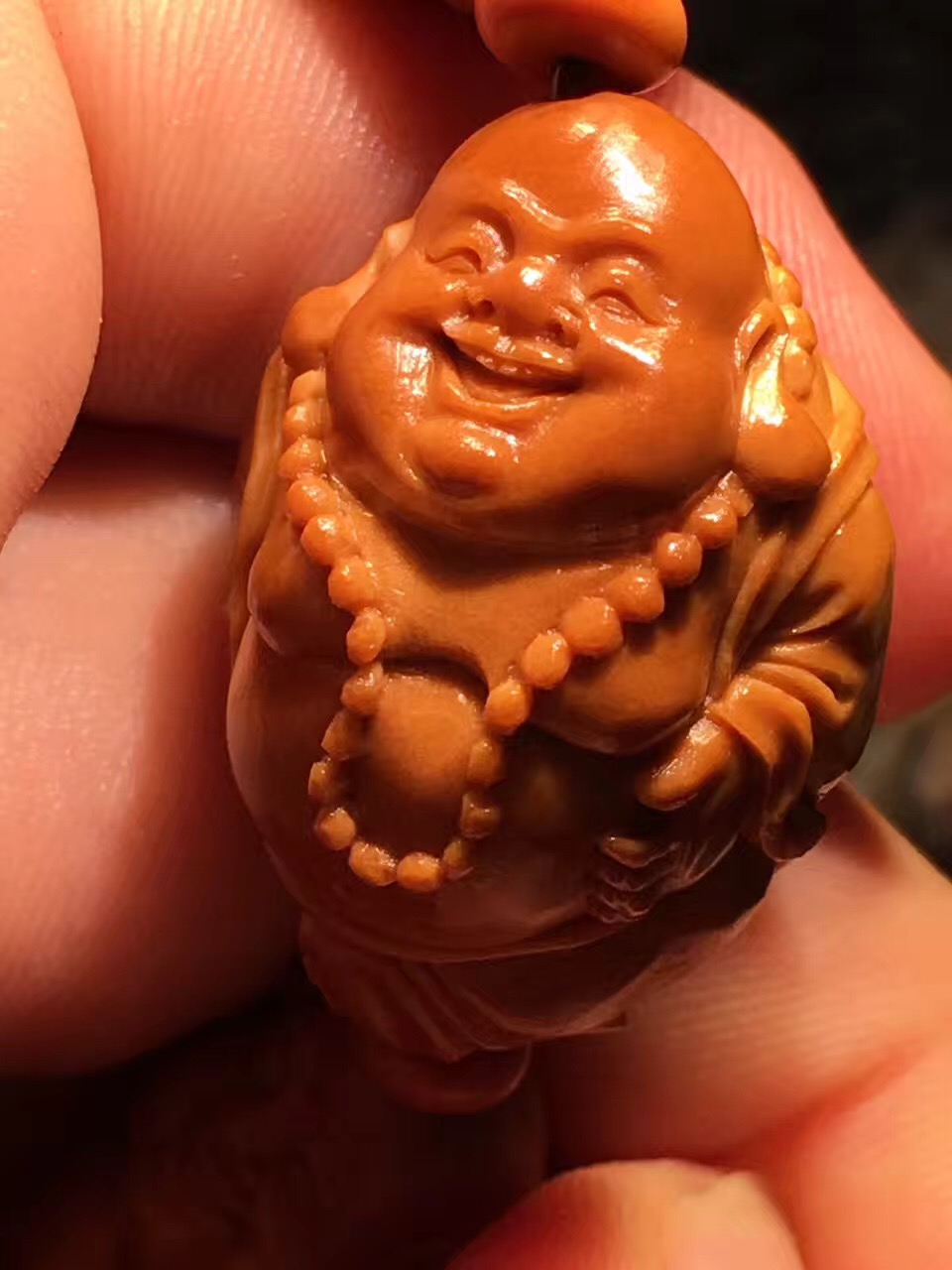 橄榄核纯手工核雕关公,纯手工橄榄核核雕