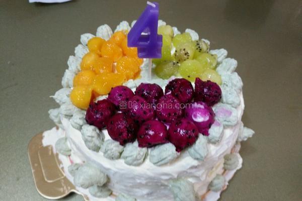 六寸奶油蛋糕教程,六寸水果奶油蛋糕