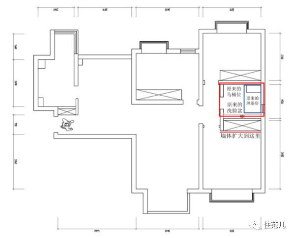 小户型厕所马桶移位,卫生间马桶移位做壁挂式马桶