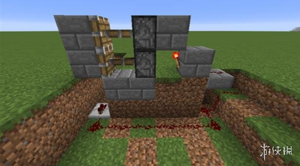 我的世界手游大门教程,手游我的世界门的做法