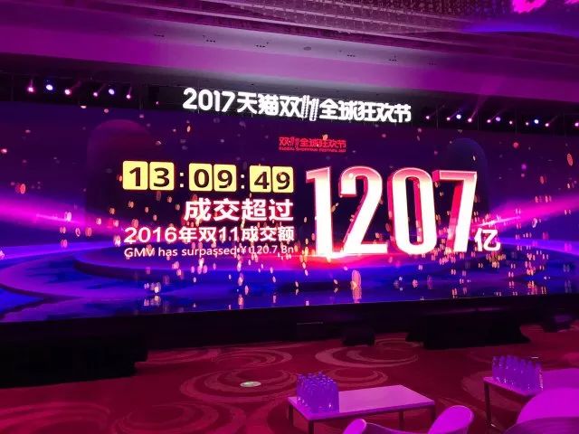 8小时8分双11成交额破1207亿元,3分破新高