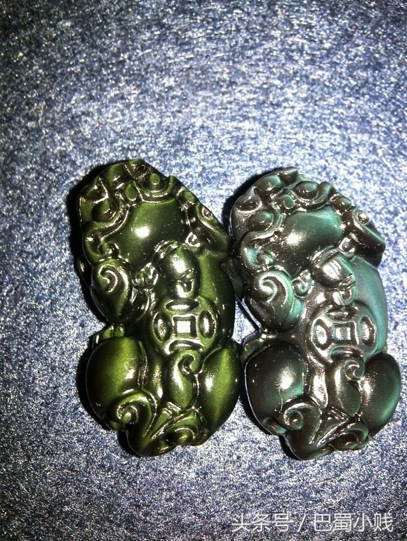 黑曜石牌真假鉴别,带彩虹眼的黑曜石有假货吗