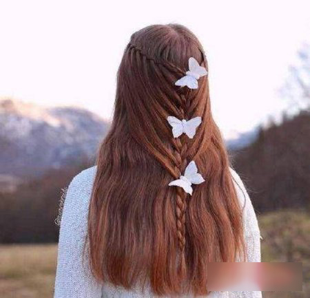 合适编头发的简单编发,自己编刘海辫子发型教程