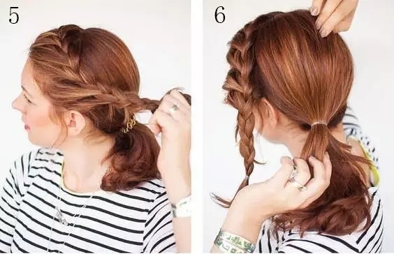 年会发型中长发编发大脸,编发简单易学中长发合适大脸