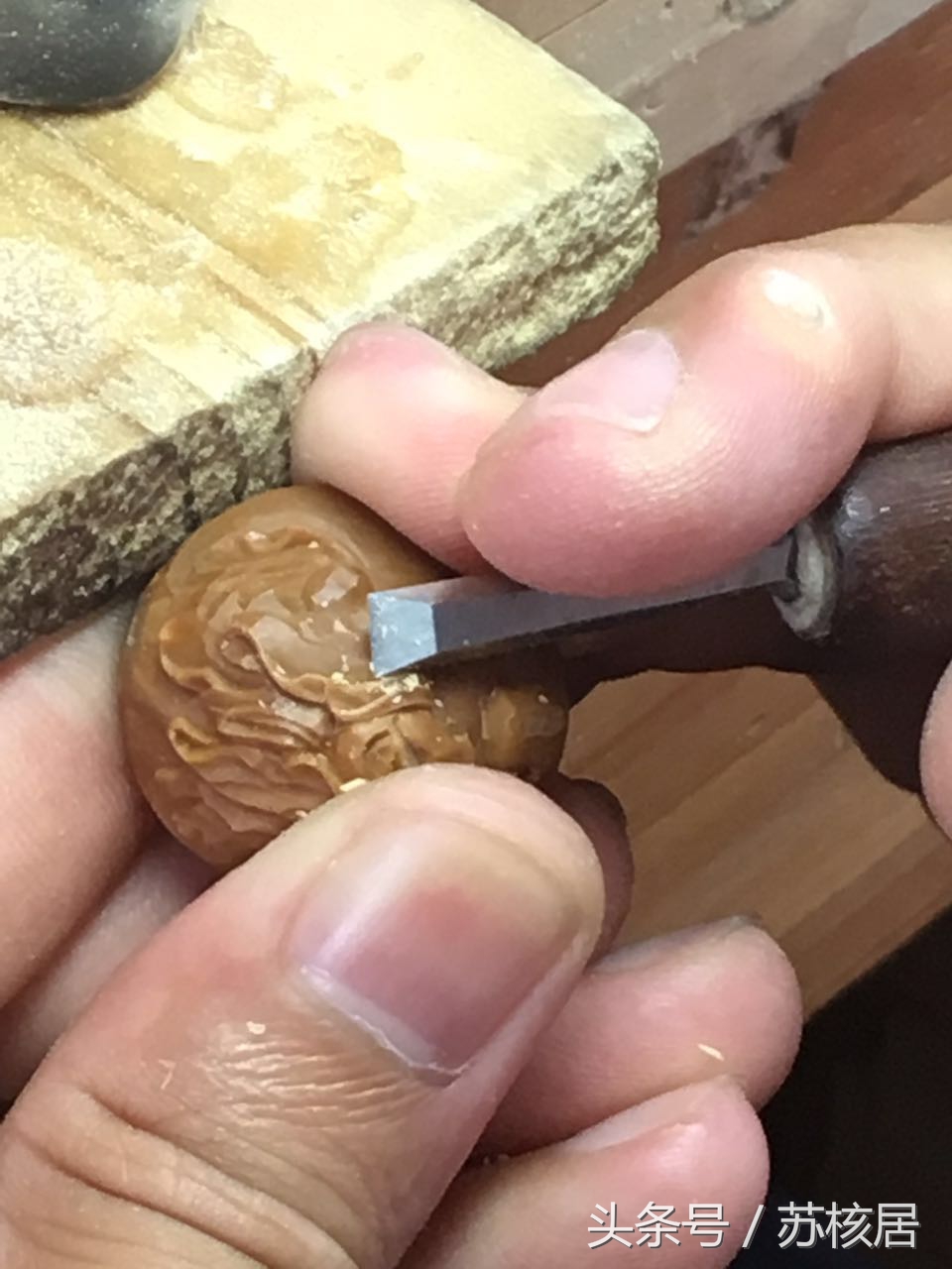 手雕橄榄核怎么雕刻得快一点,橄榄核雕刻作品大全图片