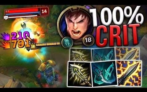 lol手游盖伦无限火力暴击出装,pdd无限火力盖伦全部视频