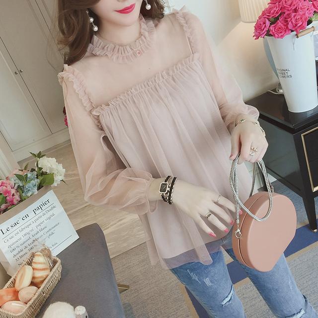 减龄穿搭夏季宽牛仔裤,牛仔裤夏搭雪纺衫