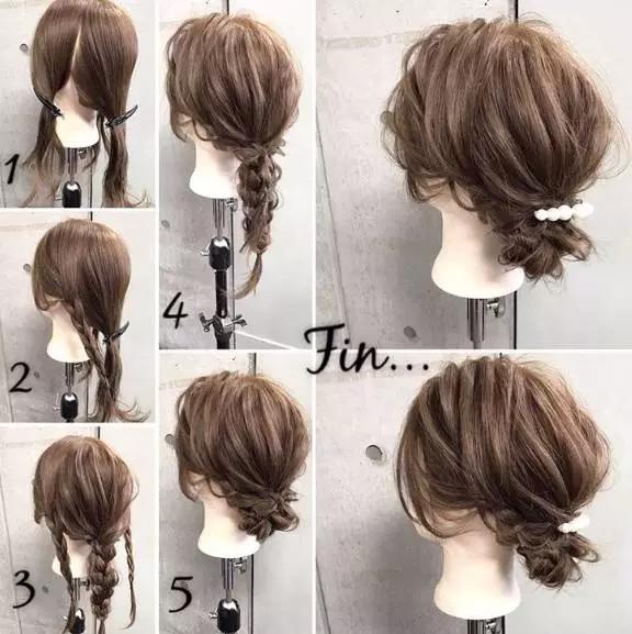 各种简单盘发的视频,简单的簪子盘发