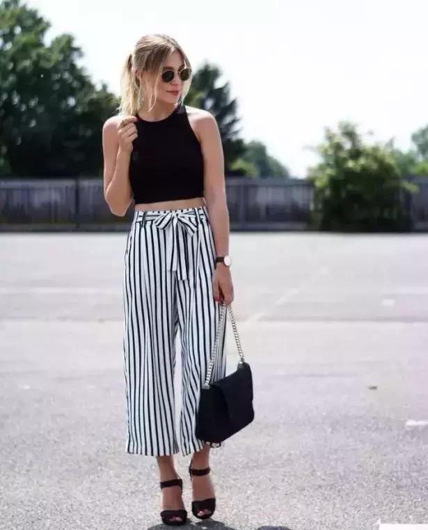 矮个子夏天穿阔腿裤好看吗,淡蓝色牛仔阔腿裤穿搭夏天学生