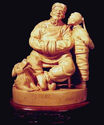 金漆木雕大神龛主要雕刻技法,木雕石头纹的雕刻技法