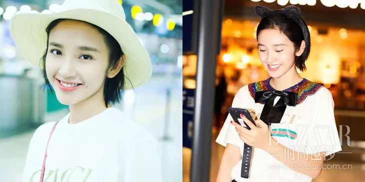 唐艺昕有刘海的短发,唐艺昕短发造型get