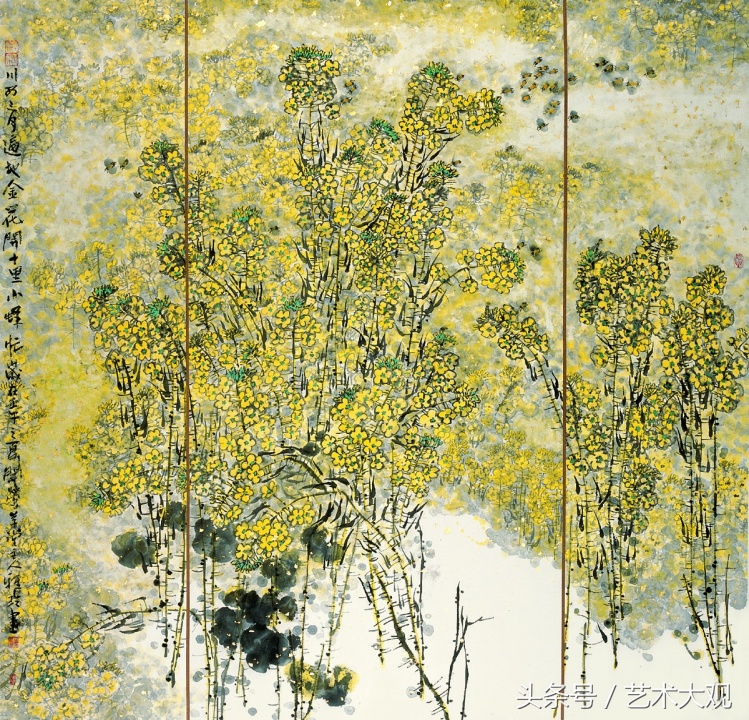 郭怡琮国画花卉作品欣赏图片,梁至淳国画花鸟作品欣赏