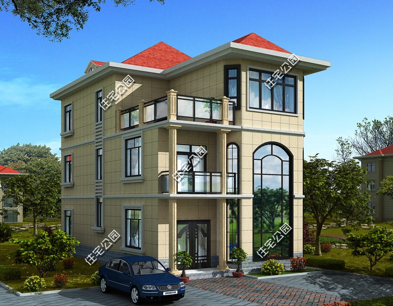 面宽20米进深10米别墅双拼,面宽18米进深10米二层别墅