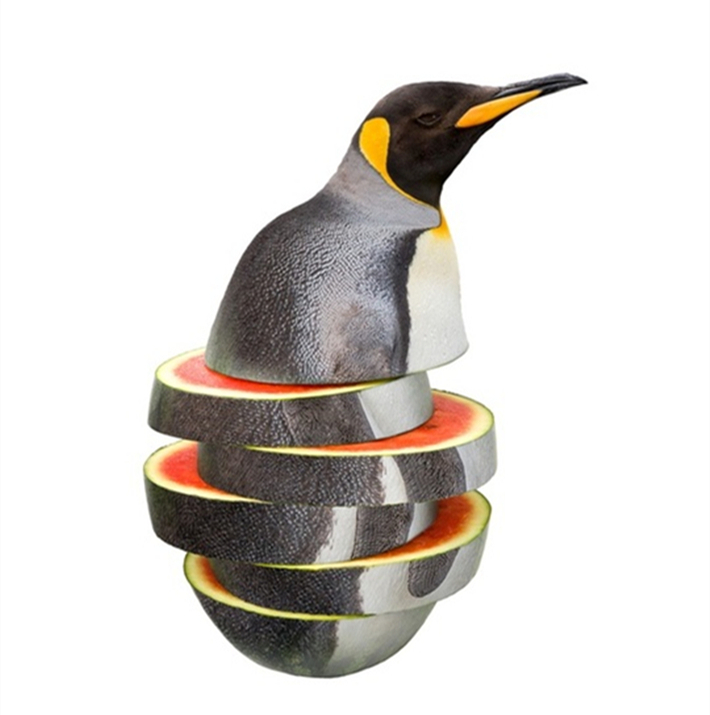 蔬果动物造型创意作品简单,灵感脑洞大开的动物创意合成