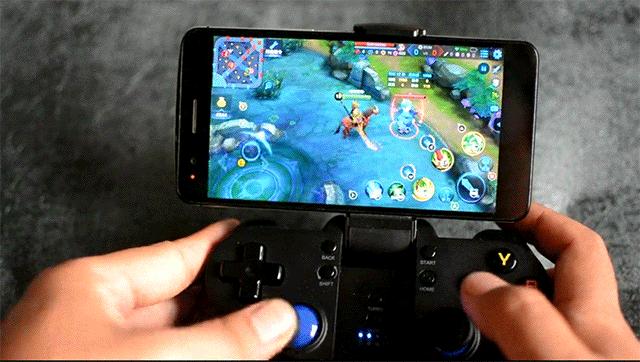 北通p1手柄测试,王者荣耀双按键手柄一键连招神器