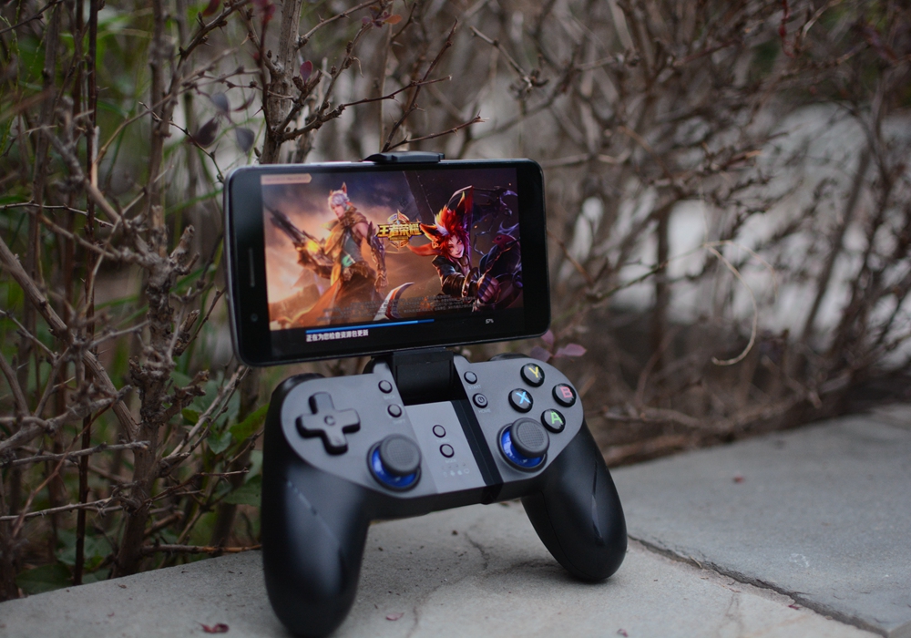 北通p1手柄测试,王者荣耀双按键手柄一键连招神器