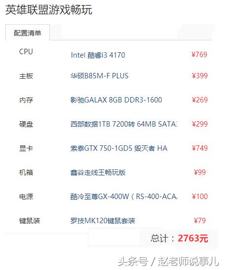 配一台电脑,自己配电脑