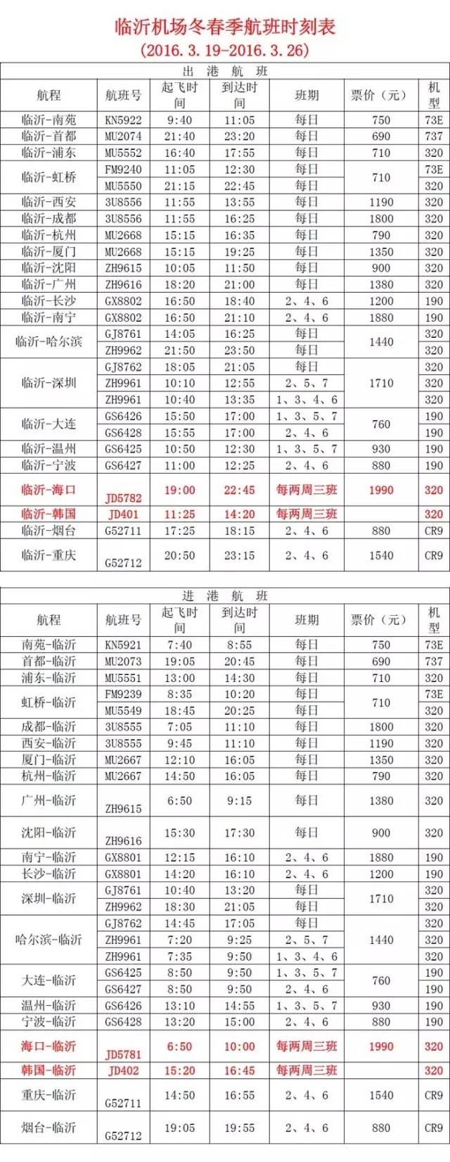 临沂长途汽车开通,临沂火车开通