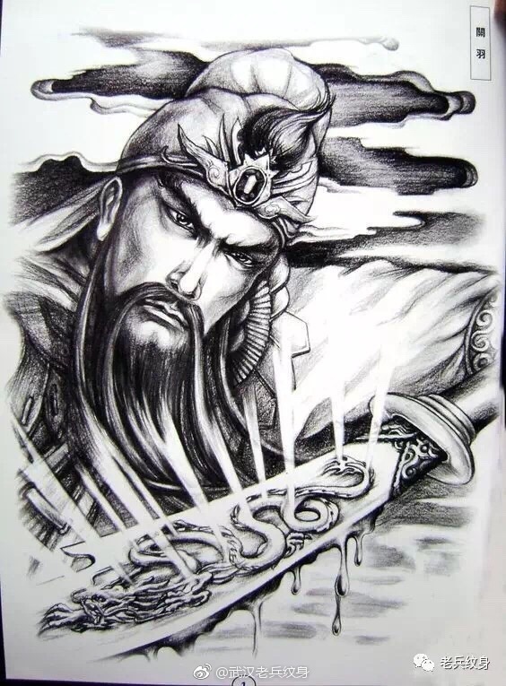 想纹个满背关公怕背不动,想纹个关公