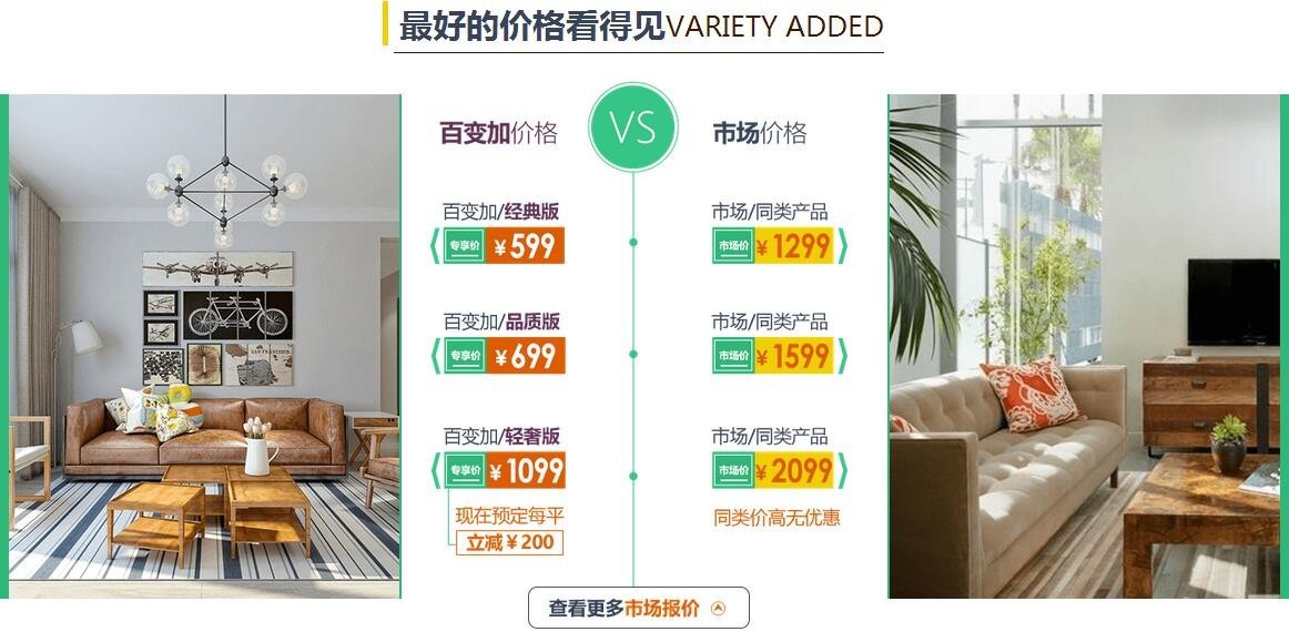 百变加V2.2，给你这个价位中最好的装修！