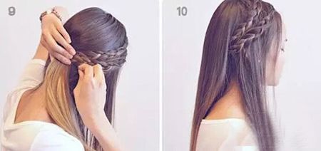 春日出游直发发型,春日直发扎发