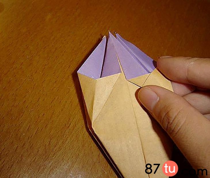 花折纸教程铃兰,铃兰折纸花花教程