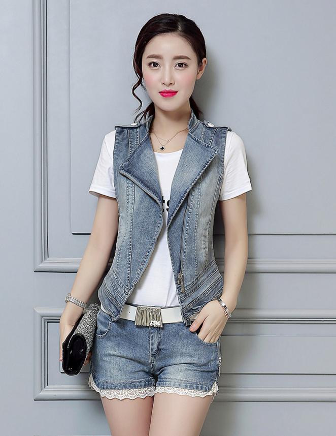 春季牛仔马甲,牛仔宽松时尚马甲