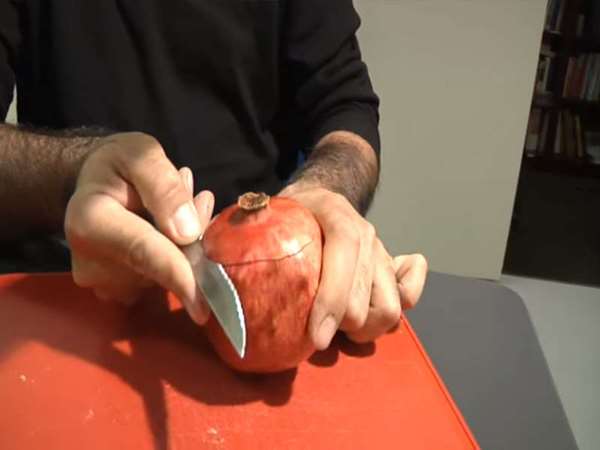 最快的剥石榴方法太方便了,30秒剥石榴的方法