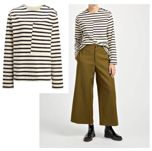 条纹毛衫怎么织好看,条纹大毛衣怎么搭配